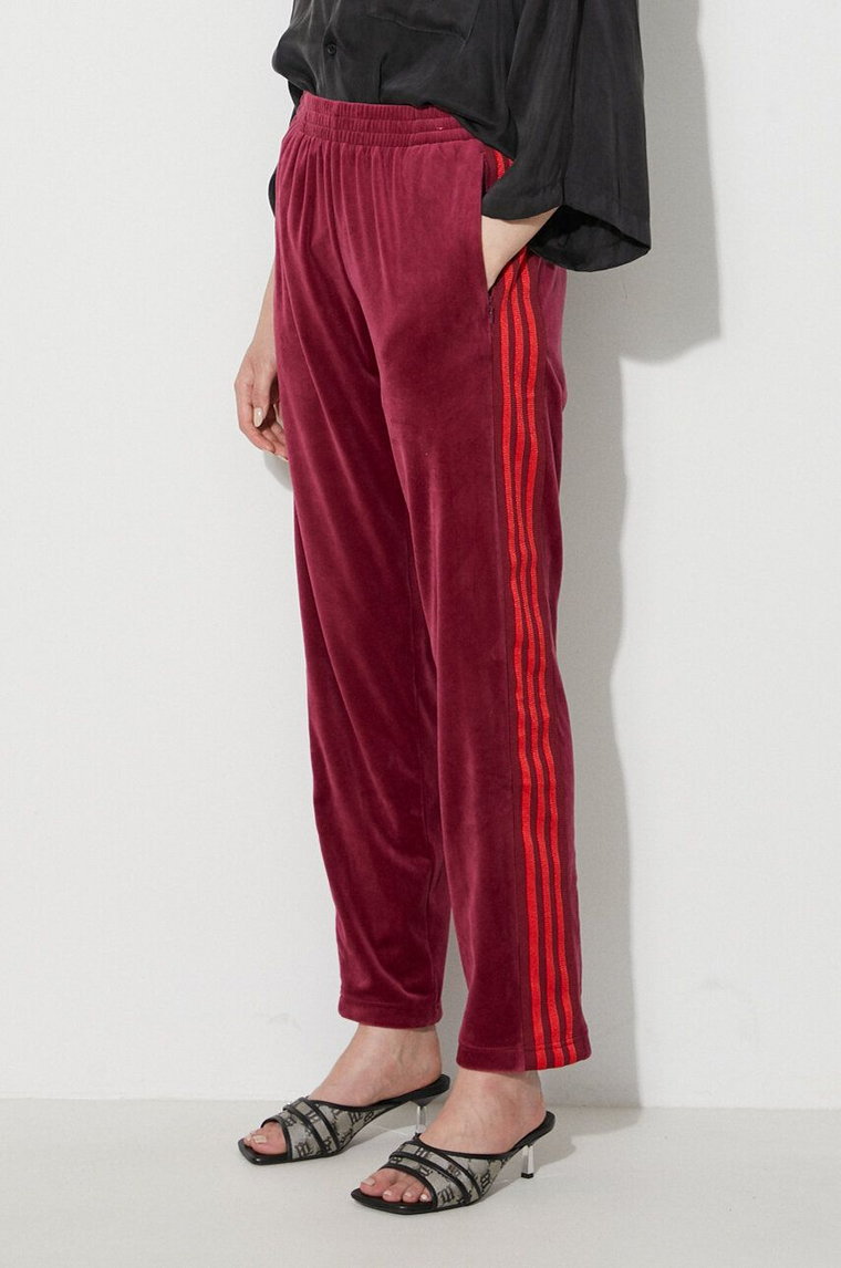 adidas Originals spodnie dresowe HN0306 kolor fioletowy szerokie high waist