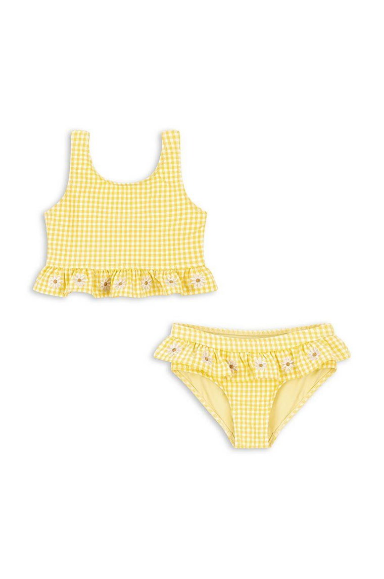 Konges Sløjd dwuczęściowy strój kąpielowy dziecięcy kolor żółty