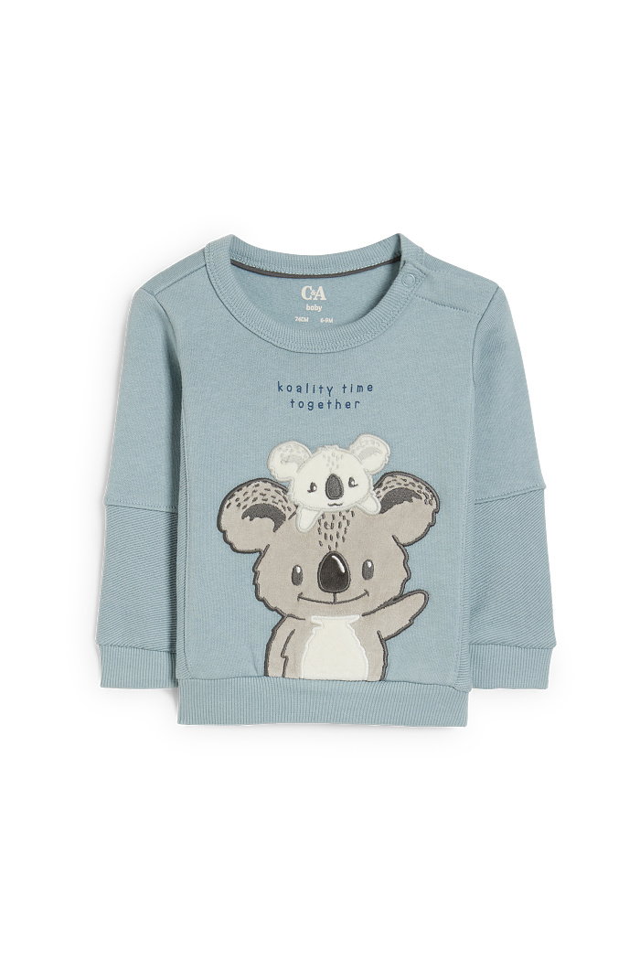 C&A Miś koala-bluza niemowlęca, Niebieski, Rozmiar: 68