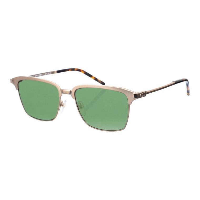 Stylowe okulary przeciwsłoneczne w kształcie kwadratu z zielonymi soczewkami Marc Jacobs