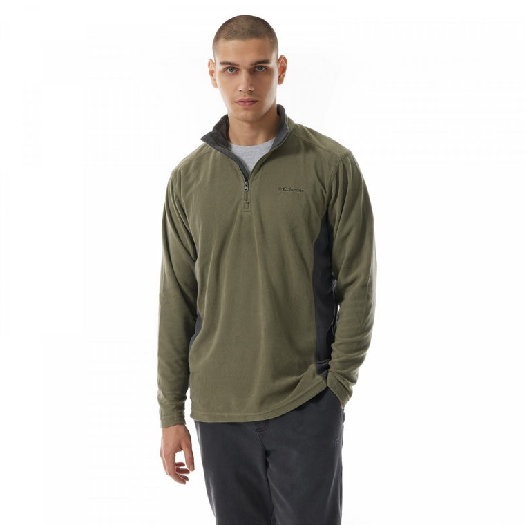 Męski polar nierozpinany COLUMBIA Klamath Range II Half Zip Fleece - oliwkowy