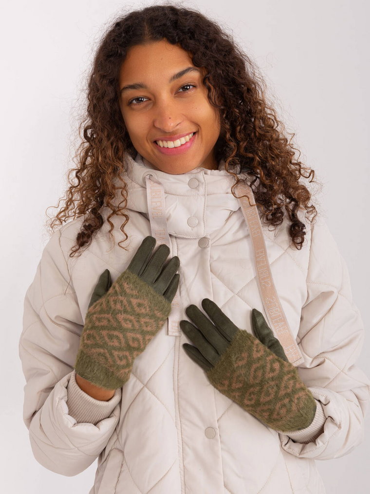 Rękawiczki khaki ocieplenie