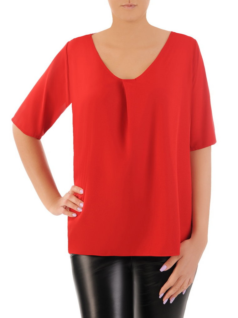 Czerwona bluzka damska z tkaniny 32720