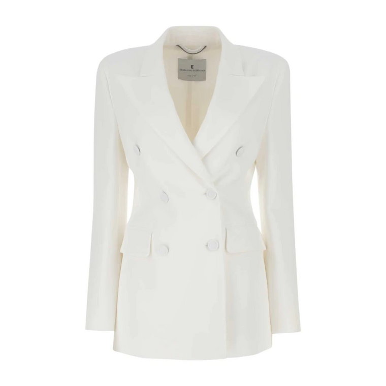 Blezer White Viscose Blend Ermanno Scervino