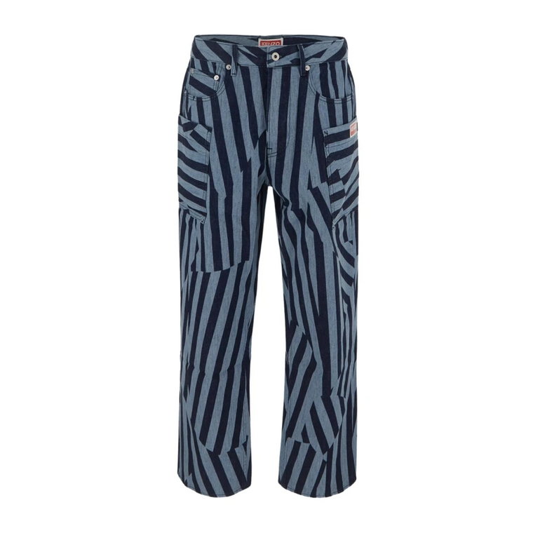 Dazzle Stripe Cargo Jeans Kenzo