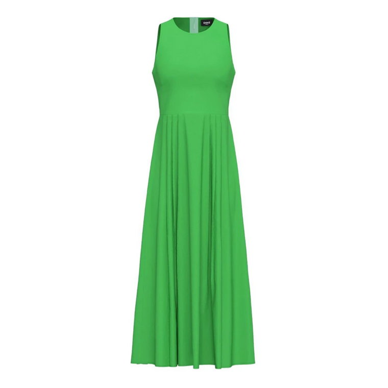 Elegancka Sukienka Bez Rękawów z Zielonej Bawełny Marella