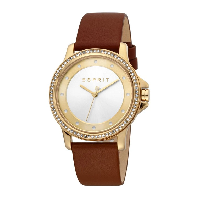 Złoty Zegarek Damski, Klasyczny i Elegancki Esprit