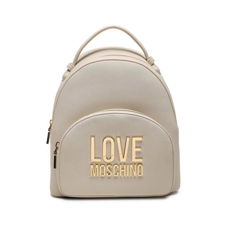 Elegancki Ivory Plecak Damski Love Moschino