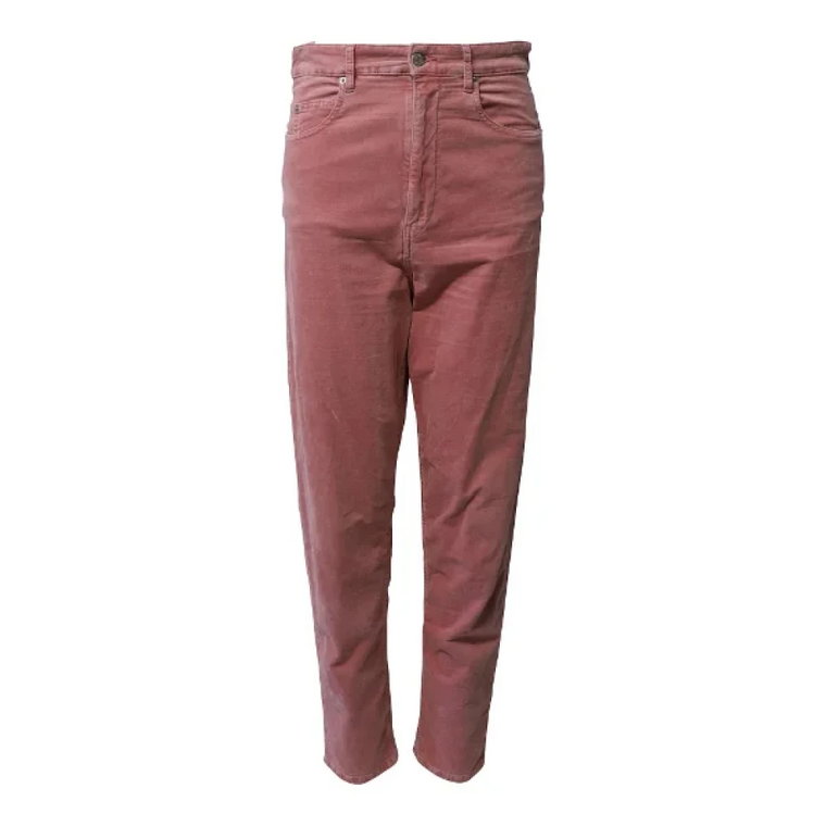 Różowe Jeansy Regular Fit z Bawełny Isabel Marant Pre-owned