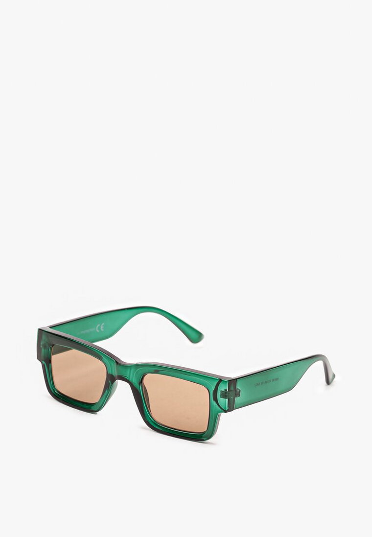 Szare Prostokątne Okulary Przeciwsłoneczne z Filtrem UV Elledenira