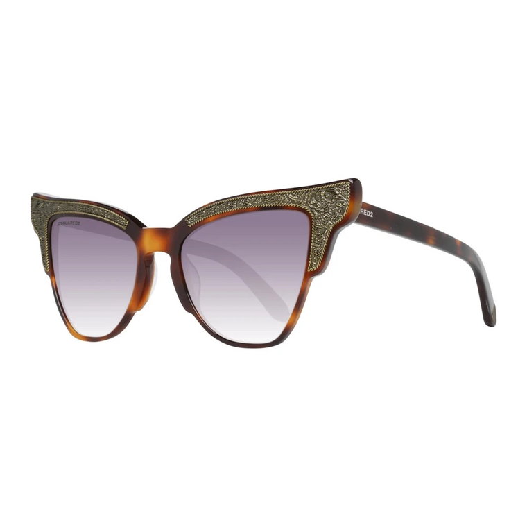 Brązowe Okulary Przeciwsłoneczne w Stylu Motyla dla Kobiet Dsquared2