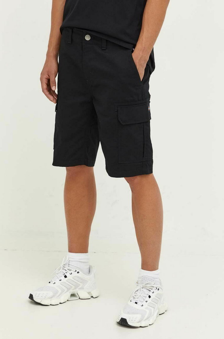 Dickies szorty bawełniane Millerville kolor czarny DK0A4XEDBLK1-BLACK