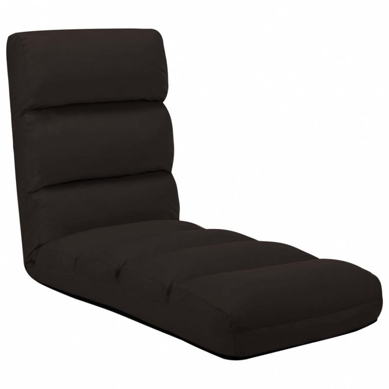 Składane krzesło podłogowe, brązowe, sztuczna skóra kod: V-325247
