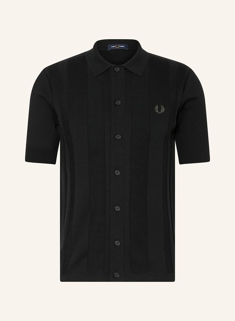 Fred Perry Koszula Z Dzianiny Regular Fit schwarz