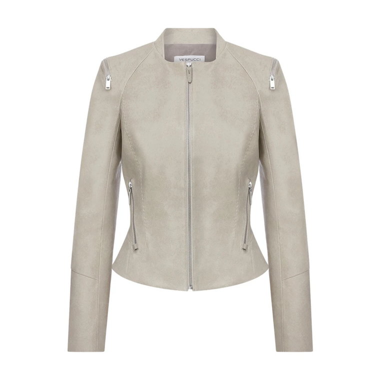 Lola - Cream Leather Jacket Vespucci by VSP