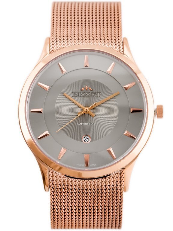 ZEGAREK MĘSKI BISSET BSDE47 (zb051e) rose gold/gray