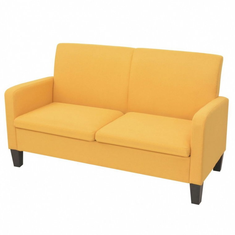 Sofa 2-osobowa, żółta, 135 x 65 x 76 cm kod: V-244710