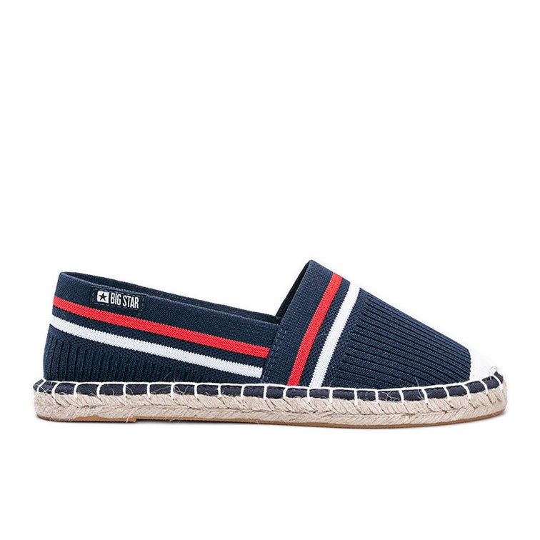 Granatowe espadryle damskie Big Star Anim niebieskie