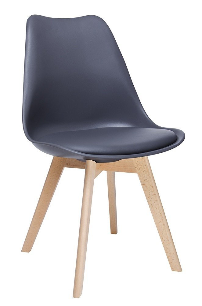 Krzesło MIA HOME Nord oak, ciemnoszare, 83x41x49 cm