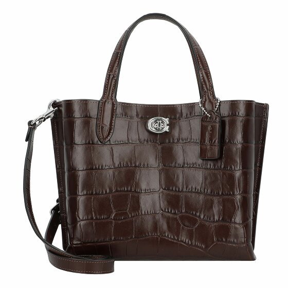 Coach Embossed Croc Handbag Leather 24 cm maple