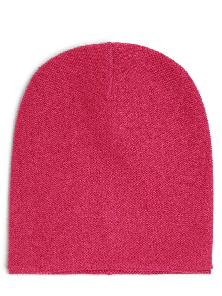 Marie Lund - Damska czapka z czystego kaszmiru, wyrazisty róż