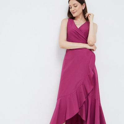 Pennyblack sukienka kolor fioletowy maxi rozkloszowana