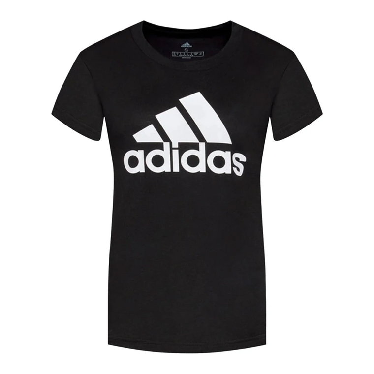 Czarno-Biała Koszulka z Logo Adidas