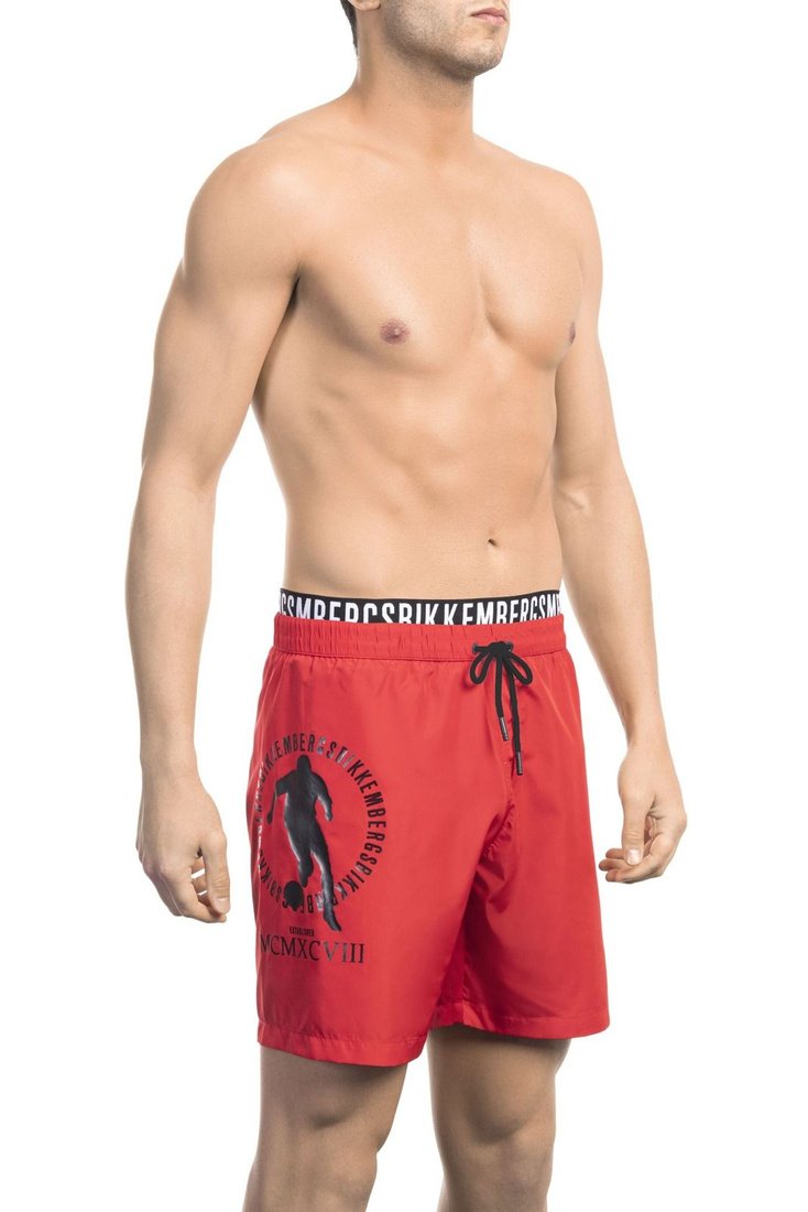 Modny, markowy strój kapielowy Bikkembergs Beachwear model BKK1MBM07 kolor Czerwony. Odzież męska. Sezon: