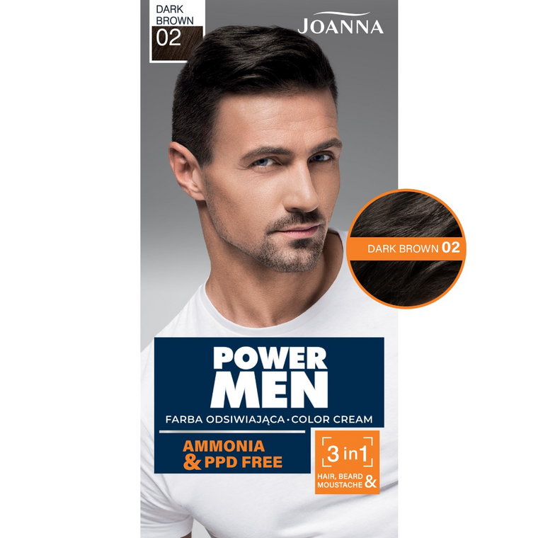 Joanna Power Man Color Farba do włosów 02 Dark Brown