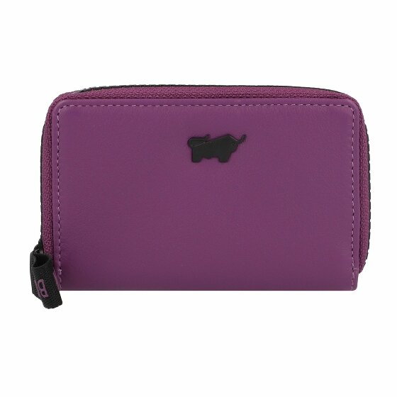 Braun Büffel Capri Portfel Ochrona RFID Skórzany 11 cm viola