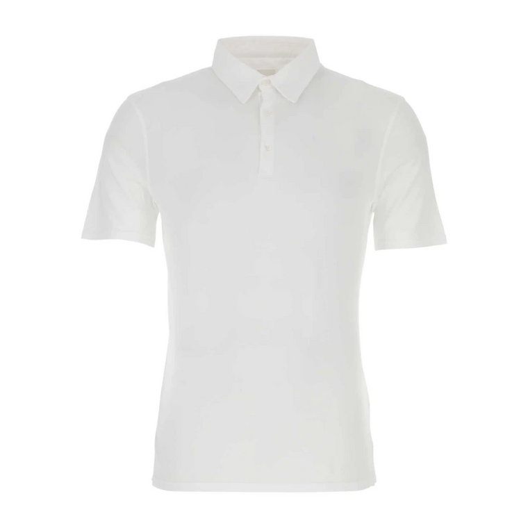 Biała bawełniana koszula polo Fedeli