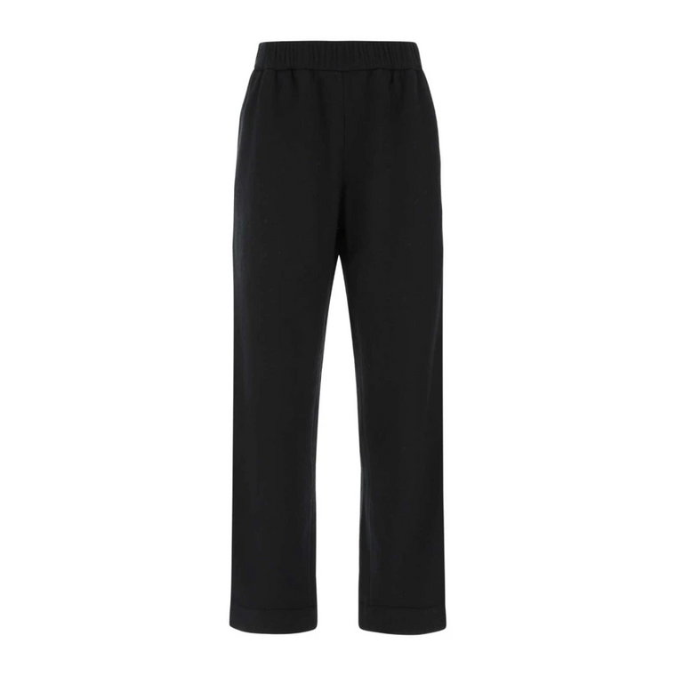 Czarny Silk Blend Joggers Agnona