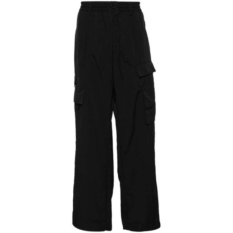 Czarne Spodnie Nylonowe Szerokie Nogi Y-3