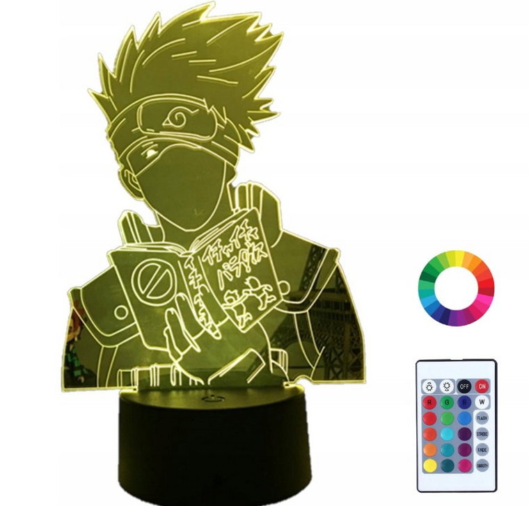 Lampka Nocna NARUTO Kakashi ANIME 3D LED Imię