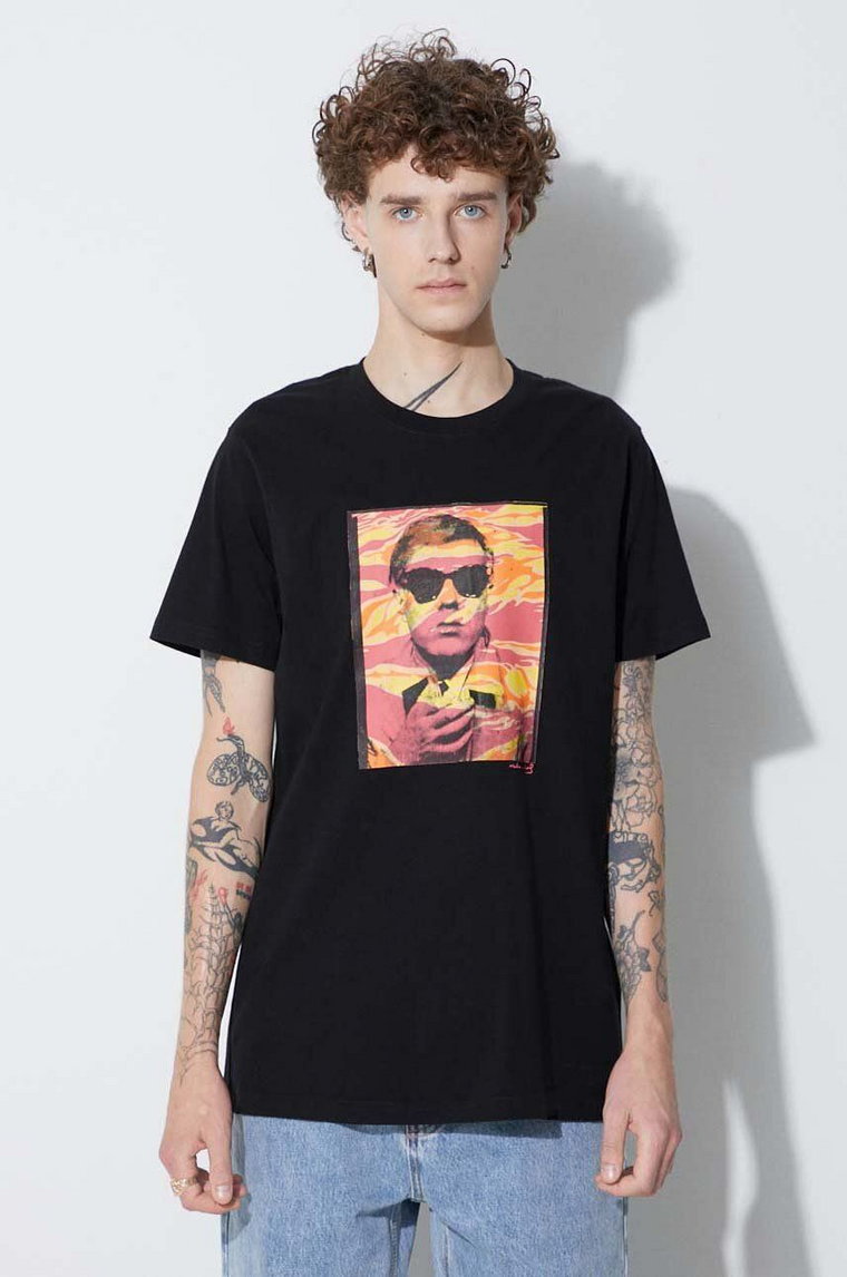 Maharishi t-shirt bawełniany Warhol Polaroid Portrait T-Shirt OCJ kolor czarny z nadrukiem 9711.BLACK-BLACK