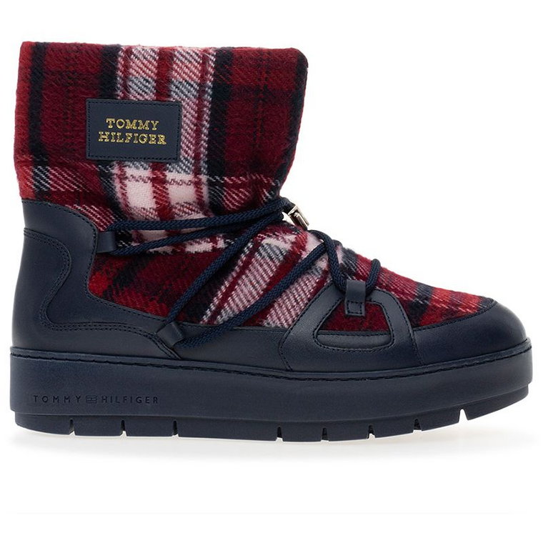 Buty Tommy Hilfiger Tartan Snowboot FW0FW07612-DW6 - multikolor