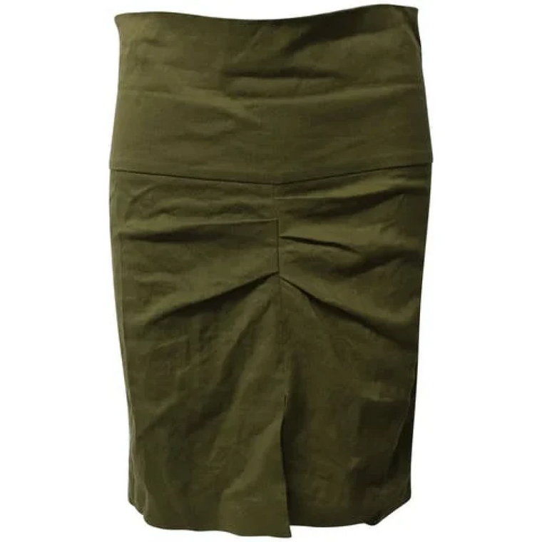 Używane Spódnice Ołówkowe Tejido w Kolorze Zielonym Oliwkowym Isabel Marant Pre-owned