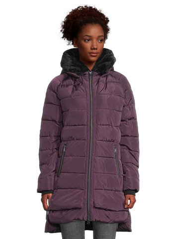 CARTOON Płaszcz pikowany w kolorze ciemnofioletowym