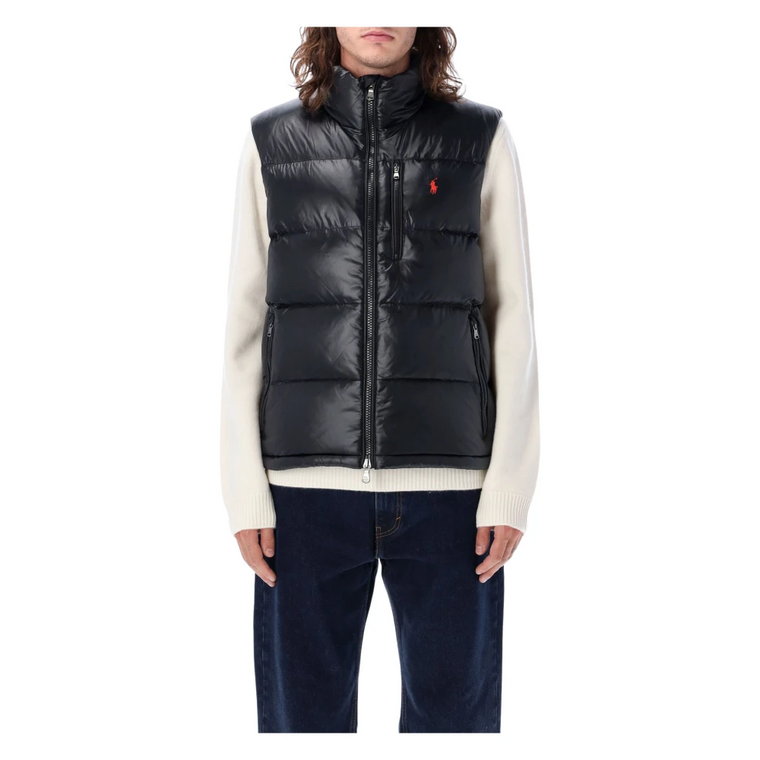 Czarna Puchowa Kamizelka Puffer - Aw23 Ralph Lauren