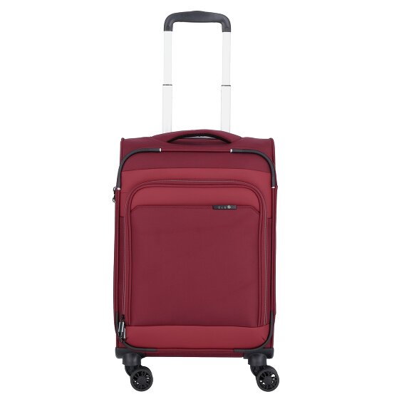 d&n Travel Line 9504 4 kółka Walizka kabinowy S 55 cm dark red