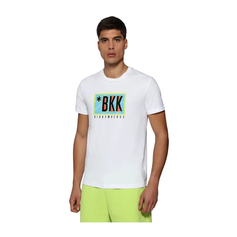 Biała Regularna T-shirt Bikkembergs