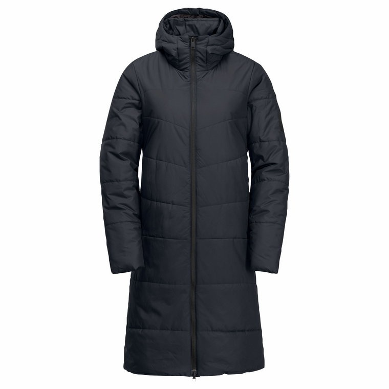 Damski płaszcz ocieplany Jack Wolfskin DEUTZER COAT W dark navy - XS