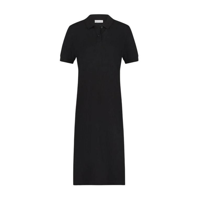 Klasyczna Polo Sukienka Koszulowa | Czarna Jane Lushka