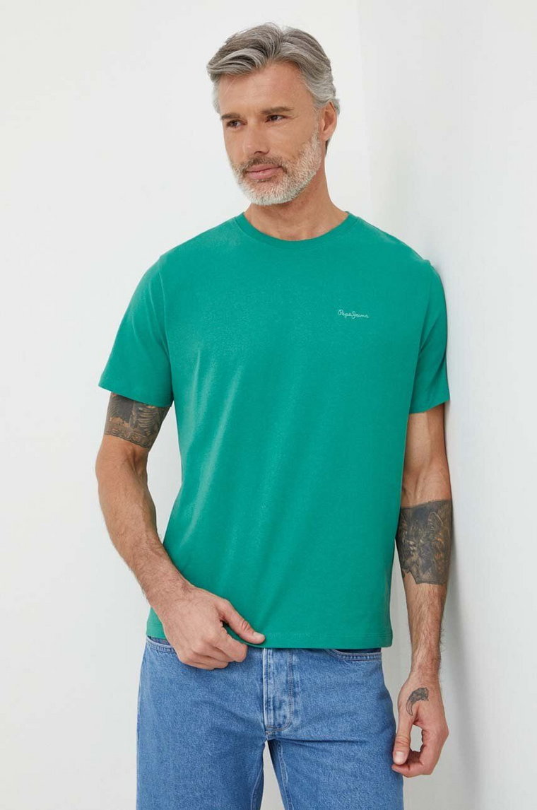 Pepe Jeans t-shirt bawełniany Connor kolor zielony