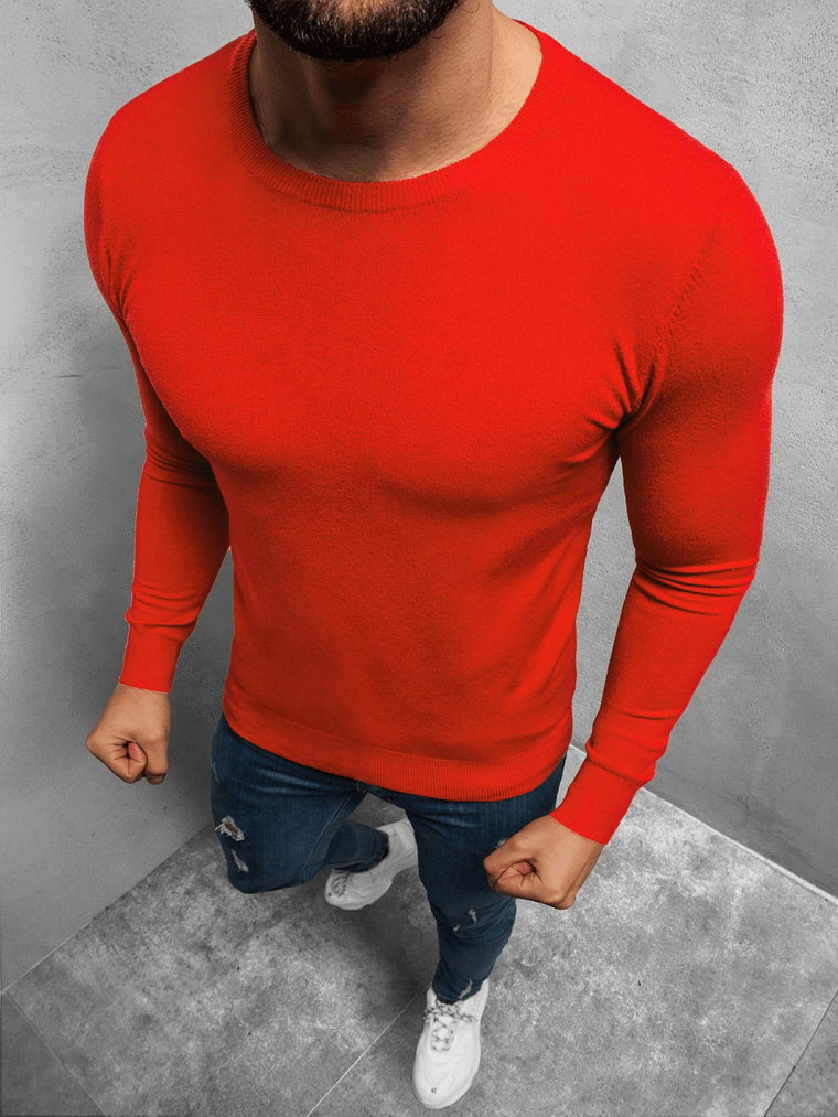 Sweter męski czerwony OZONEE TMK/YY01/5