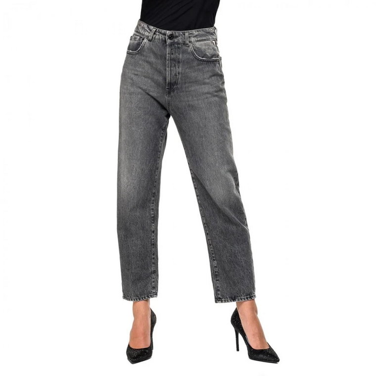 Grigio Rose Label Straight Jeans Replay