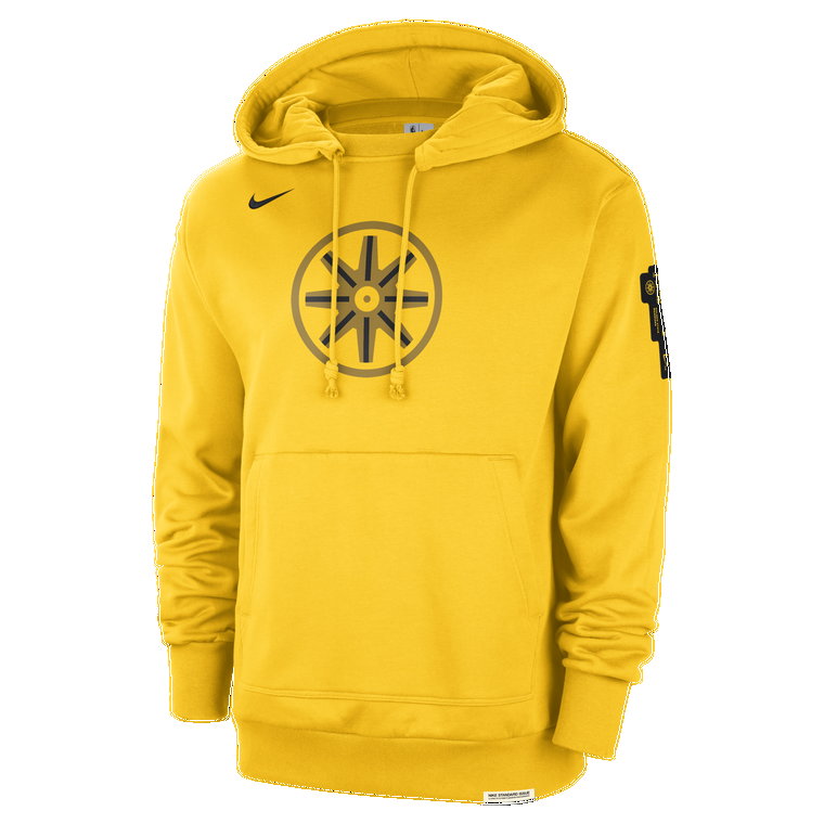 Męska bluza z kapturem Nike NBA Courtside Golden State Warriors Standard Issue 2023/24 City Edition - Żółty