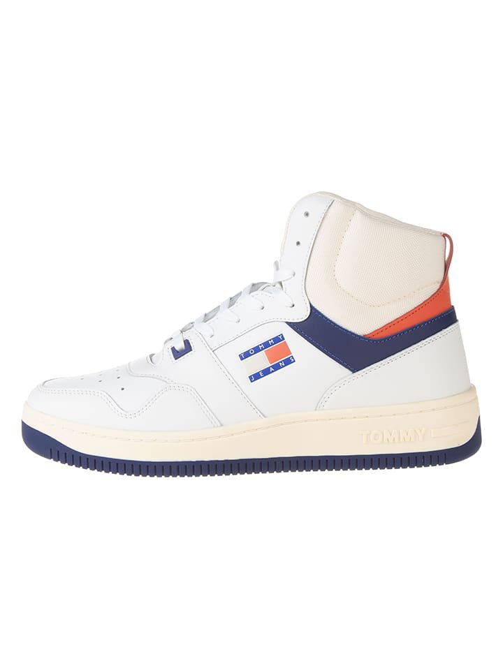 Tommy Hilfiger Skórzane sneakersy w kolorze granatowo-biało-czerwonym