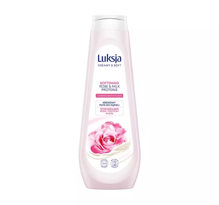 LUKSJA CREAMY & SOFT KREMOWY PŁYN DO KĄPIELI RÓŻA I PROTEINY MLEKA 900ML