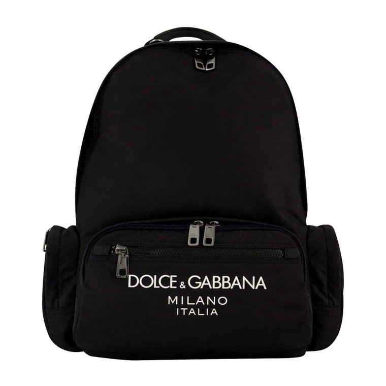 Czarny Plecak z Nylonu - Nowy z Metką Dolce & Gabbana